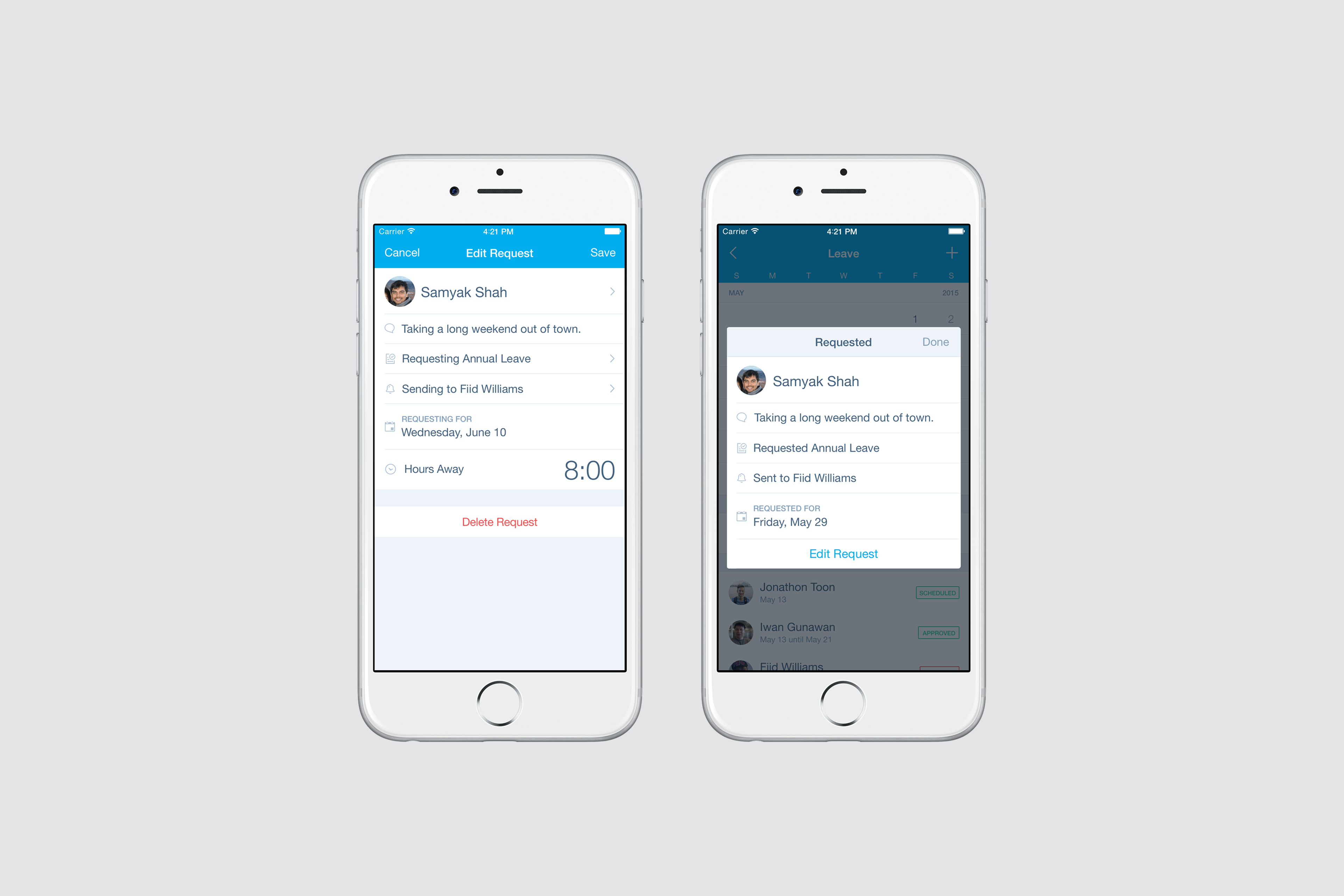 Request editing with full date range selection based on user research insights.